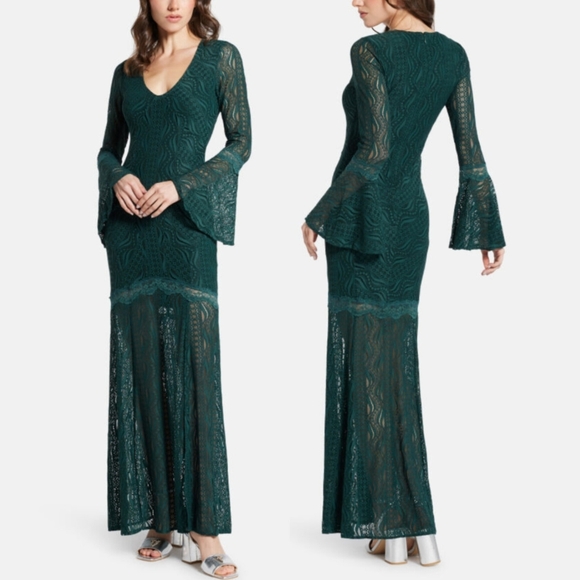 🔥Guess Phoenix Emerald Green Lace Dress